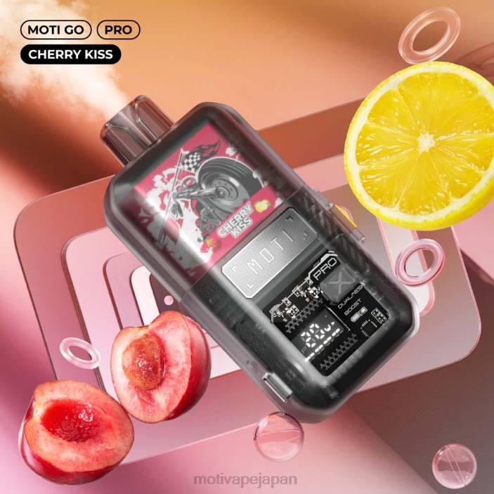 MOTI Go Pro 使い捨て電子タバコ (5%、12000 パフ) チェリーキス 60LN15 Moti Vape Pods Japan