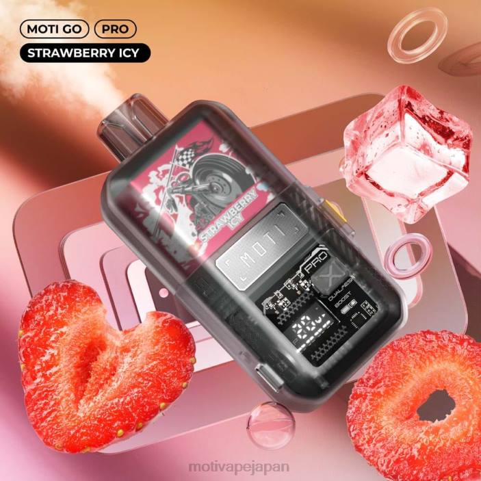 MOTI Go Pro 使い捨て電子タバコ (5%、12000 パフ) イチゴの氷 60LN22 Moti Vape Tokyo