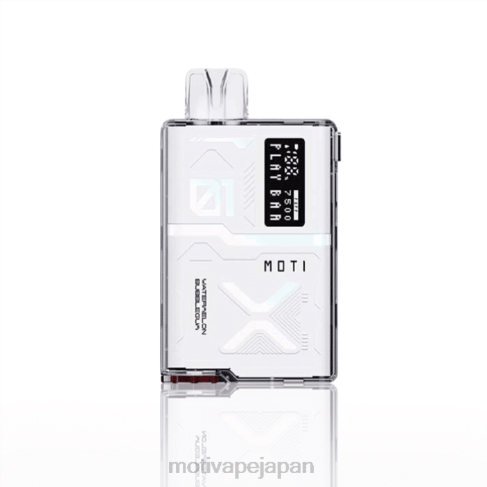 MOTI Play Bar 7500 個の使い捨て VAPE (5%、7500 パフ) スイカバブルガム 60LN53 Moti Japan