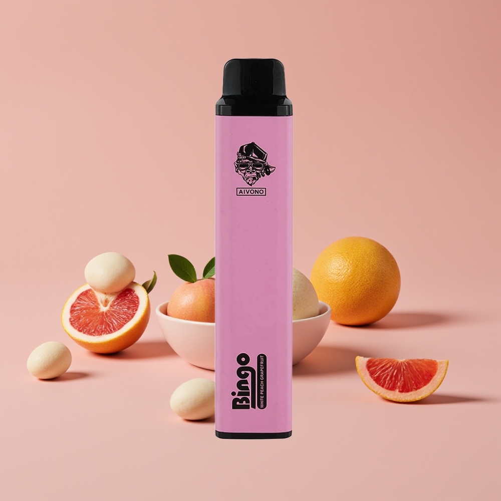 Aivono AIM BINGO 4000パフ ホワイトピーチグレープフルーツ 1000mAh