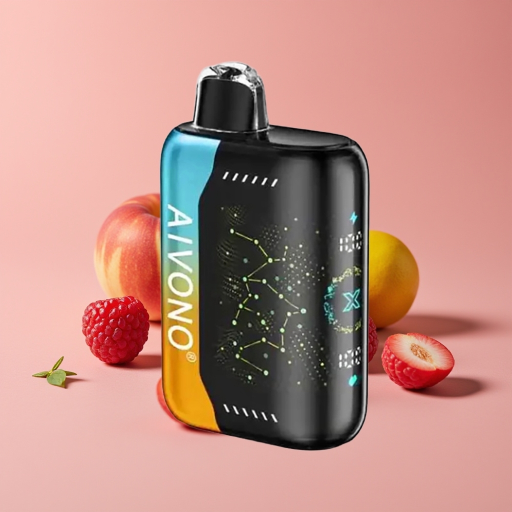 Aivono AIM BOOM 25000 Puffs ラズベリーピーチライム 28ml 650mAh