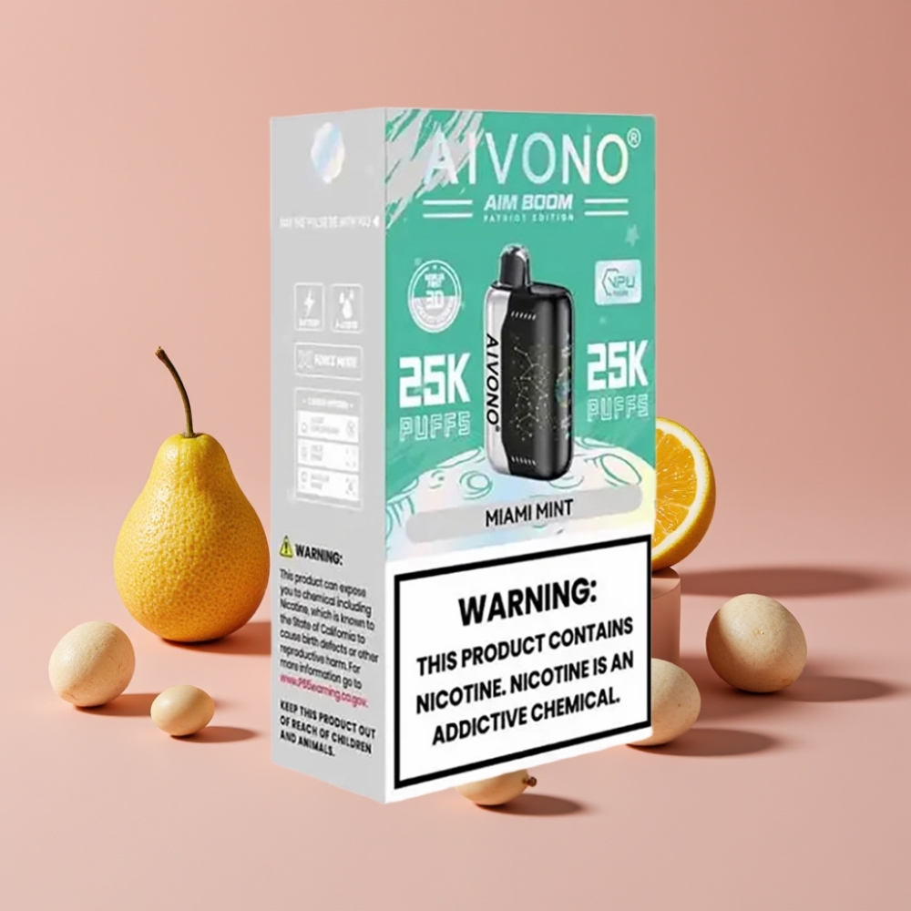Aivono AIM BOOM 25000 Puffs ミアミミント Type-C充電