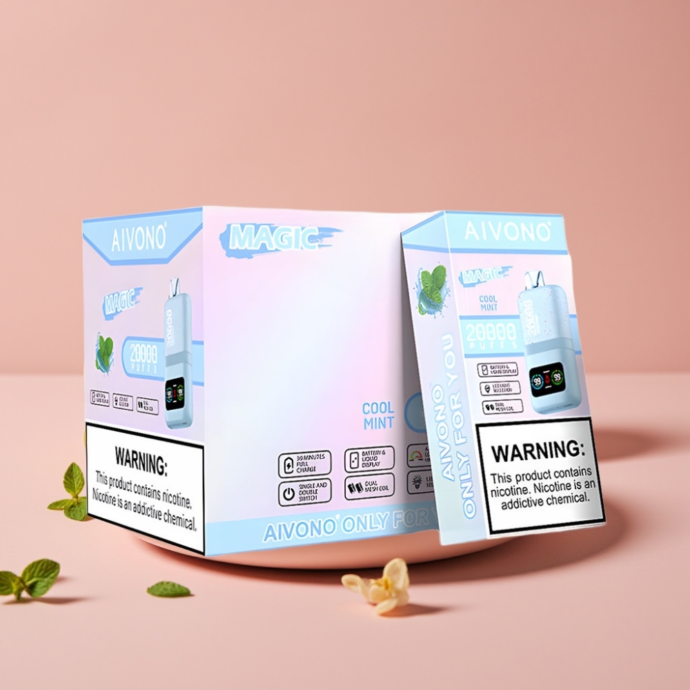 Aivono AIM MAGIC 20000 Puffs クールミント デュアルメッシュコイル Type-C充電