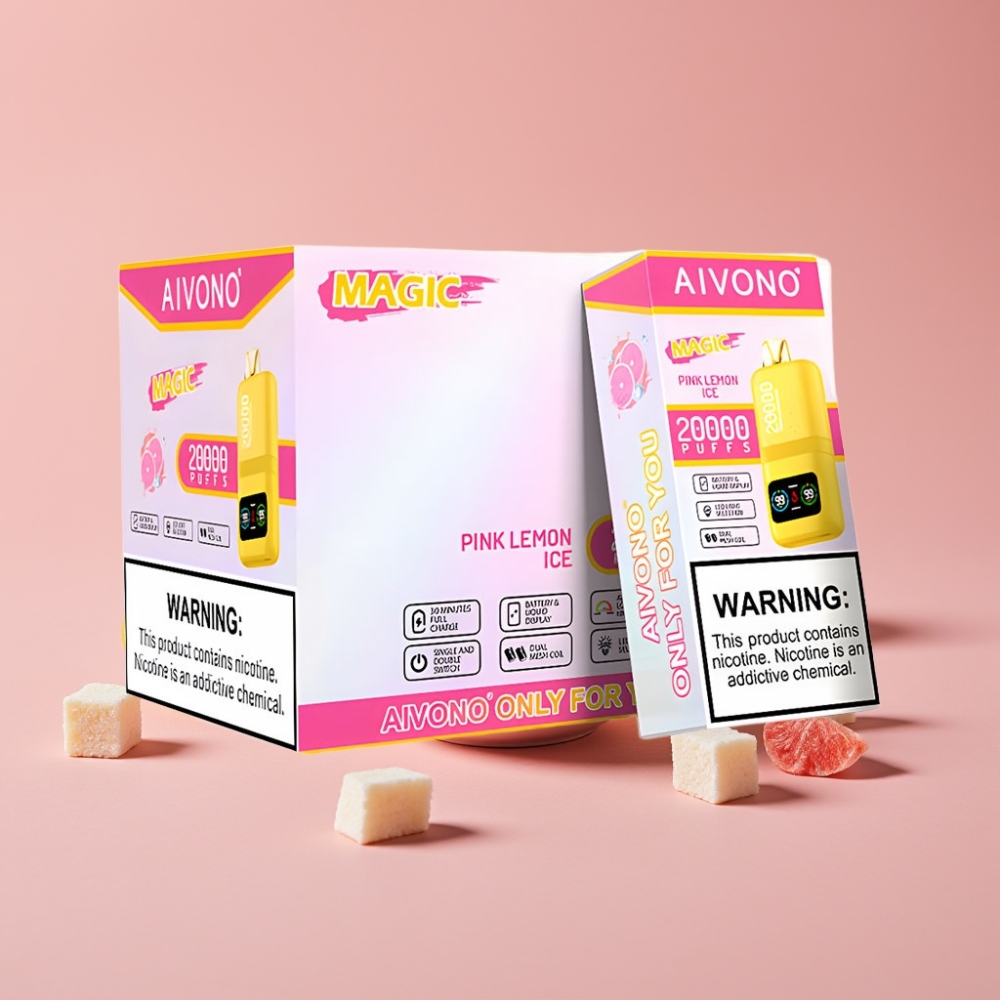 Aivono AIM MAGIC 20000 Puffs ピンクレモンアイス Type-C充電