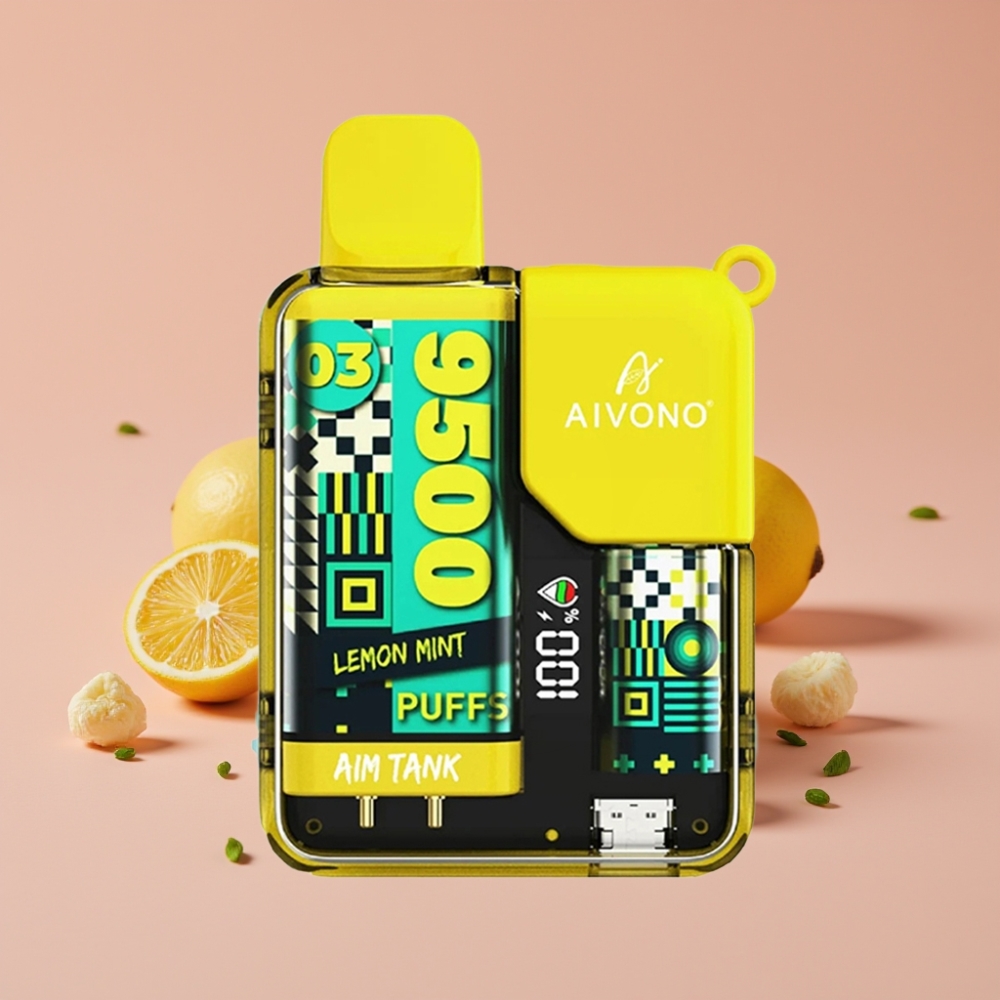 Aivono AIM-TANK 9500 Puffs 18ml 650mAh レモンミント