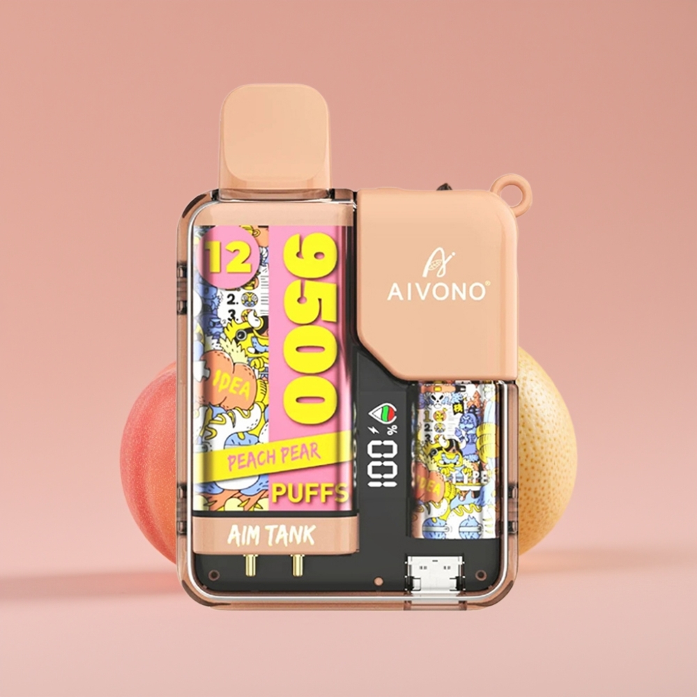 Aivono AIM-TANK 9500 Puffs 18ml 650mAh ピーチペア
