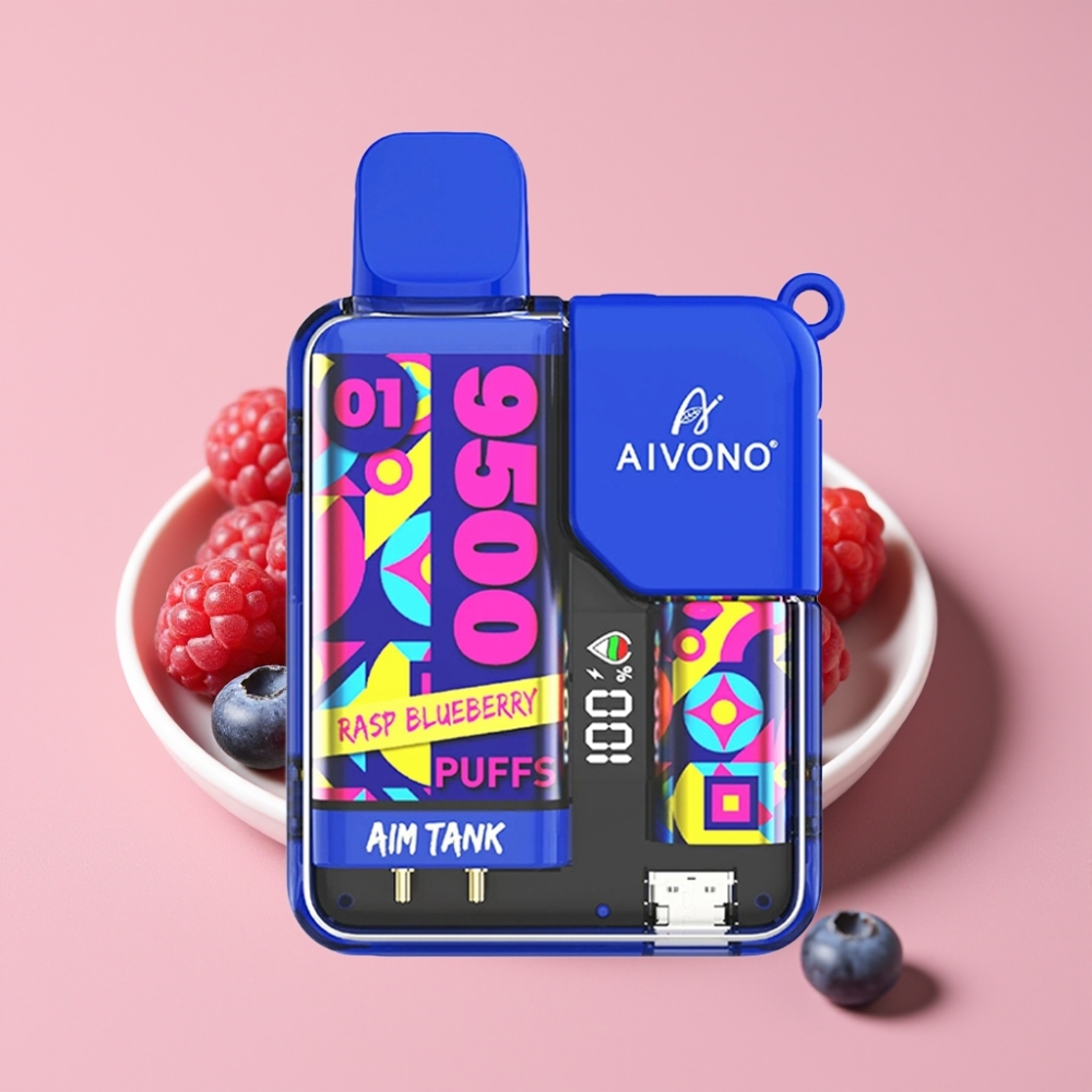 Aivono AIM-TANK 9500 Puffs 18ml 650mAh ラズブルーベリー