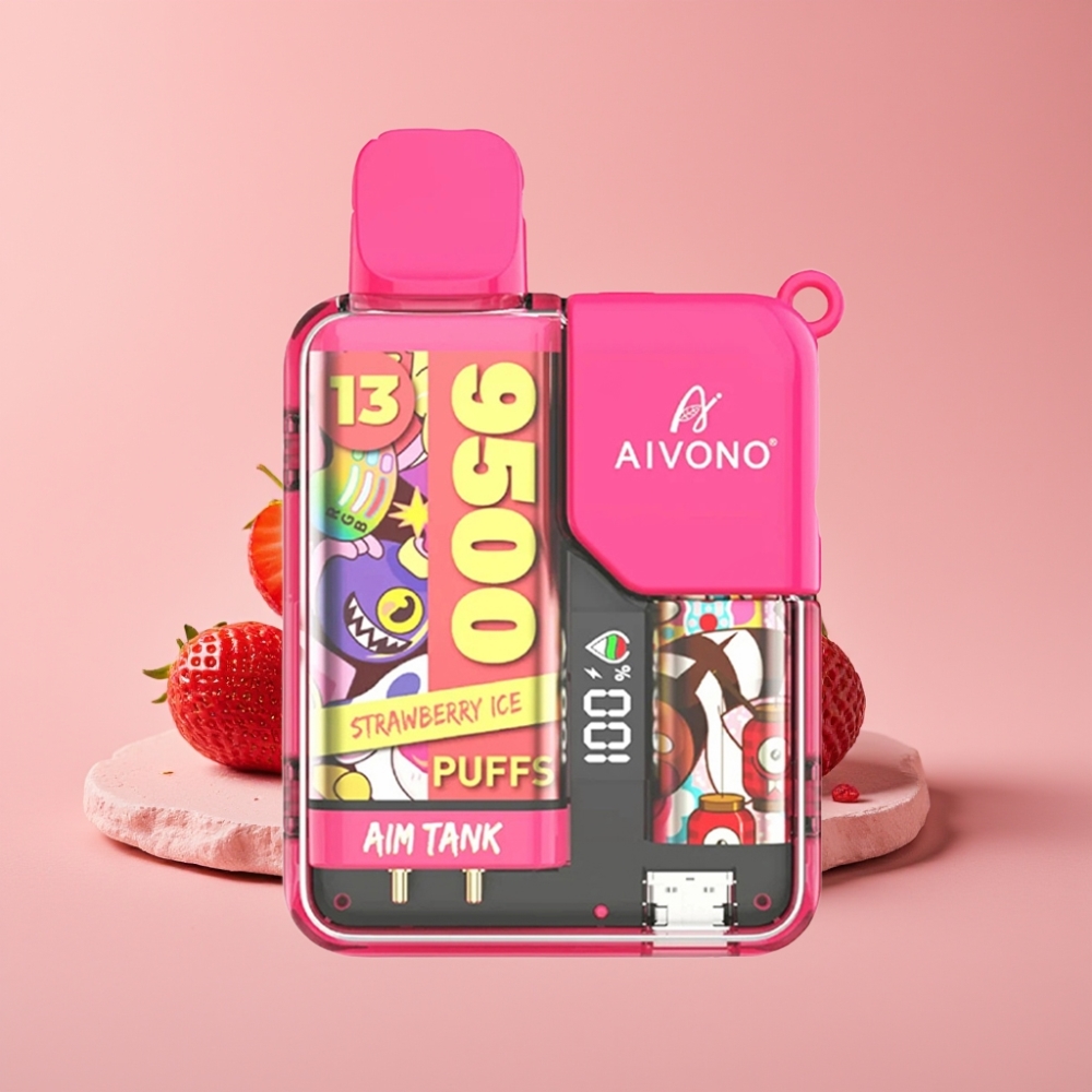 Aivono AIM-TANK 9500 Puffs 18ml ストロベリーアイス
