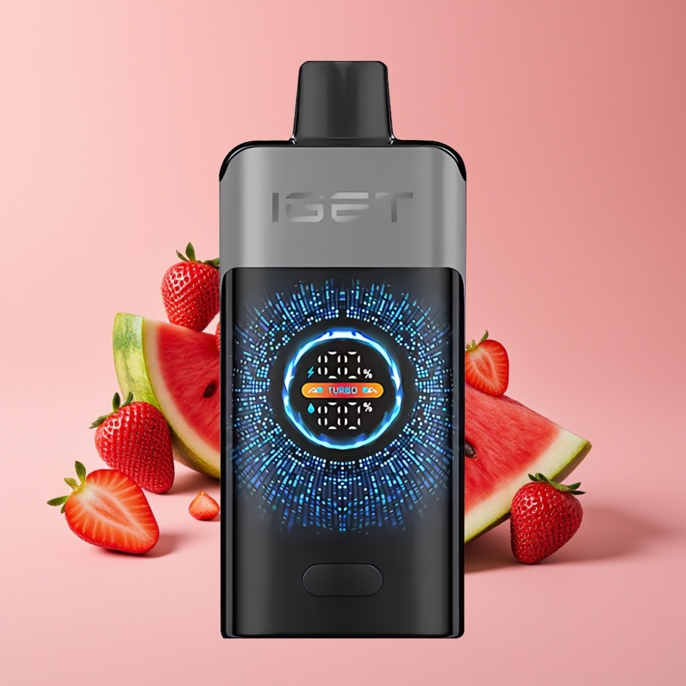 IGET ONE 12000パフ 大容量2700mAhバッテリー ストロベリーワーターメロンアイス