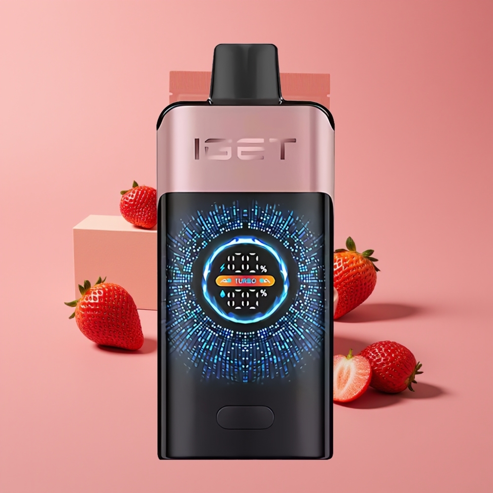 IGET ONE 12000 Puffs 大容量バッテリー2700mAh ストロベリーチュパチュプス