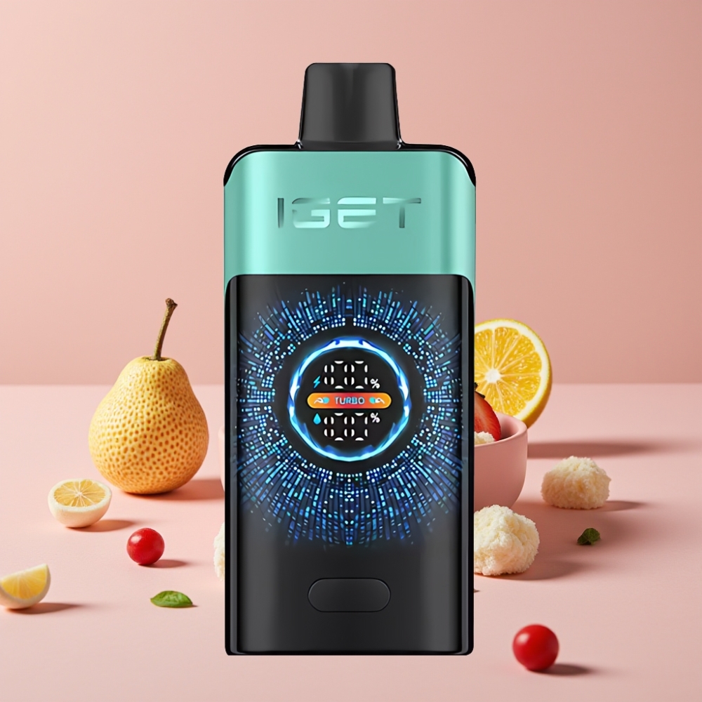 IGET ONE 12000 Puffs Disposable Vape 山の泉ミントアイス Large Curved Color Screen