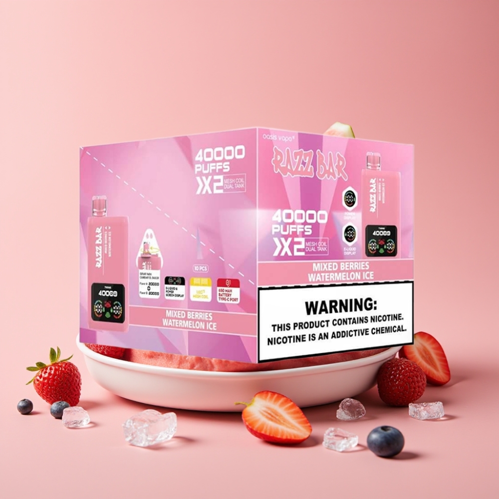 Razz Bar 40000パフ 650Mah Type-C ミックスベリー＆ウォーターメロンアイス