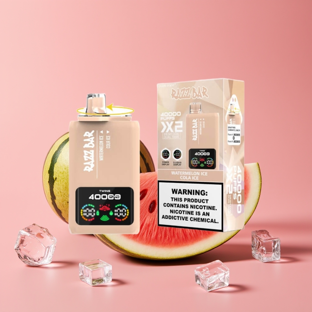 Razz Bar 40000パフ パワースクリーン ウォーターメロンアイス＆コーラアイス