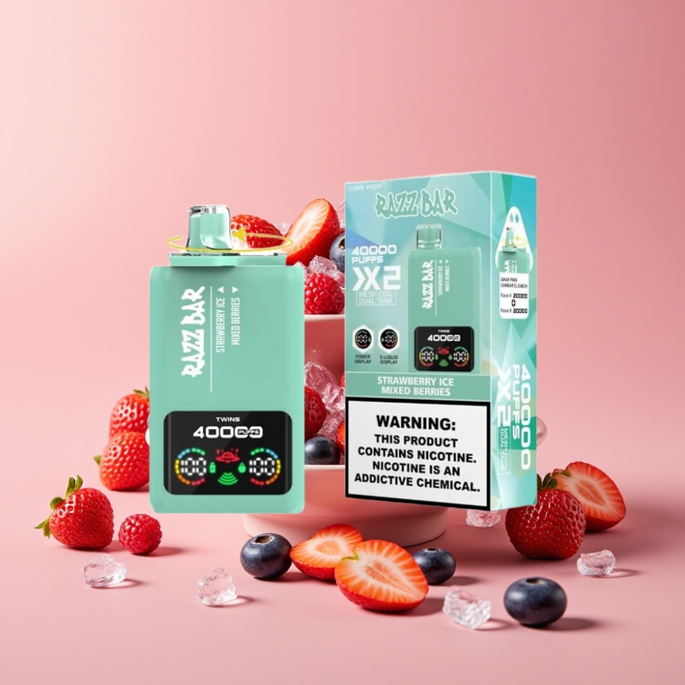 Razz Bar 40000 Puffs ストロベリーアイス＆ミックスベリー 650Mah Type-C