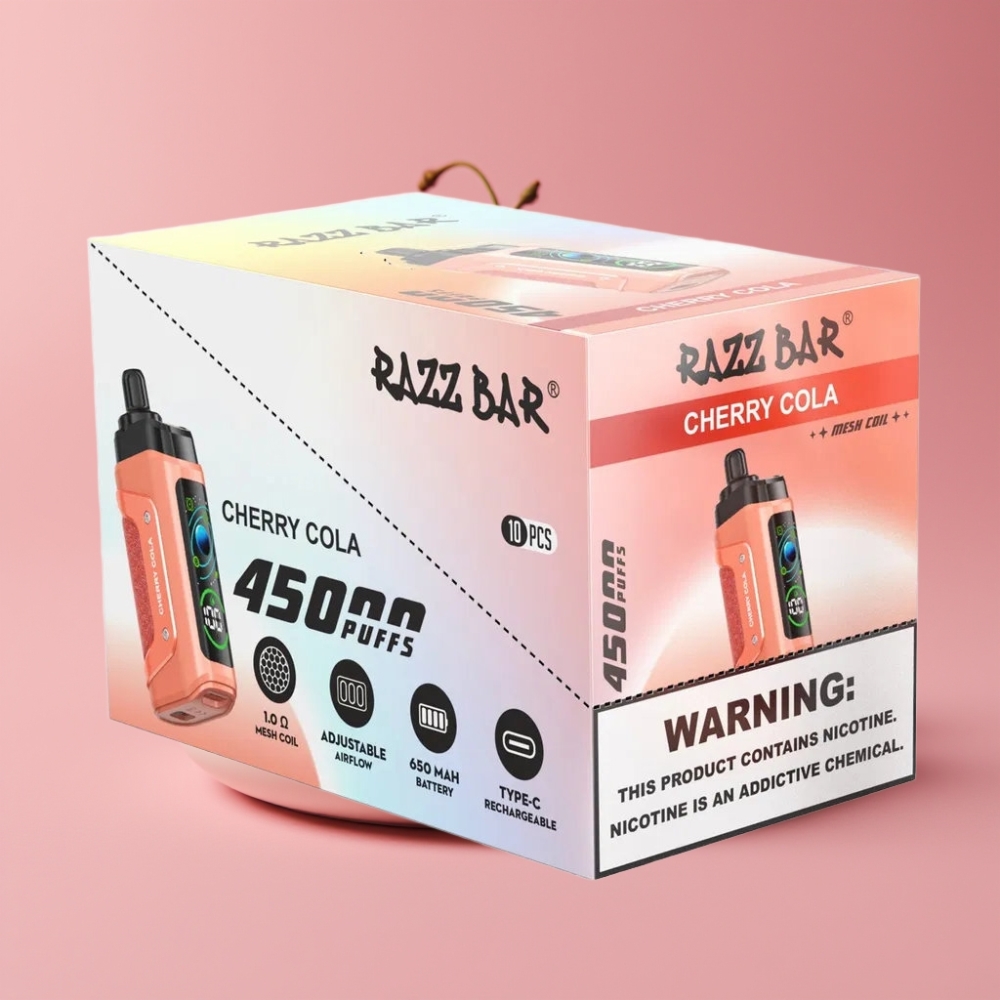 Razz Bar 45000 Puffs チェリーコーラ Adjustable Airflow Type-C