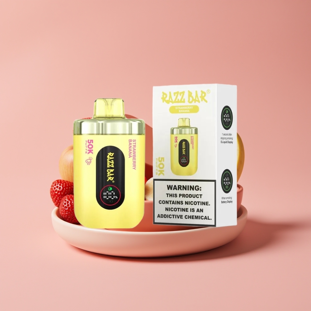 Razz Bar 50K Puffs 1.0 Ohmメッシュコイル ストロベリーバナナ