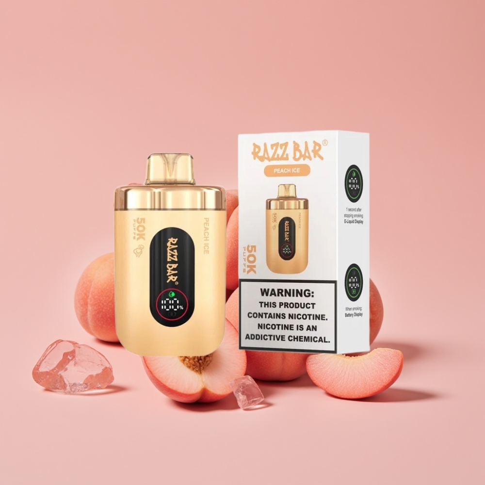Razz Bar 50K Puffs ピーチアイス 650mAh Type-C充電