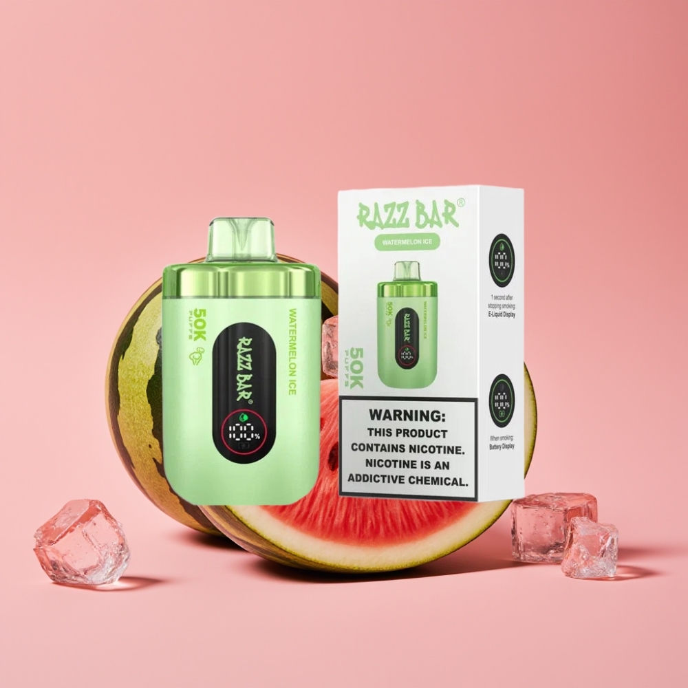 Razz Bar 50K Puffs Disposable Vape スイカアイス Type-C充電