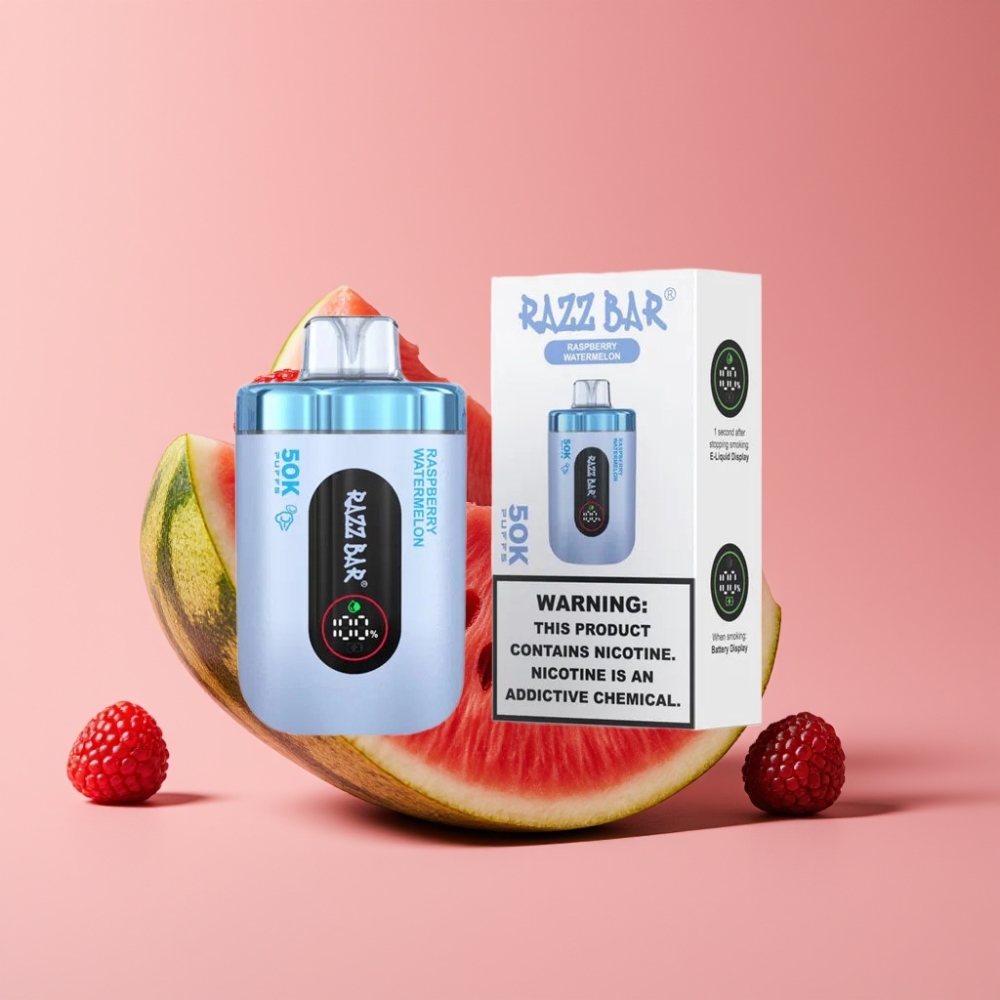 Razz Bar 50K Puffs Disposable Vape ラズベリーウォーターメロン Type-C充電