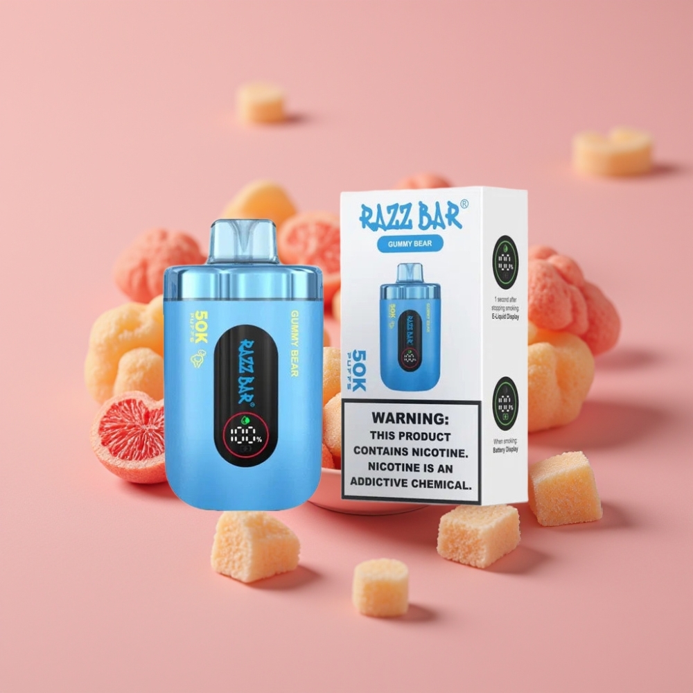 Razz Bar 50K Puffs Type-C充電式グミベア味