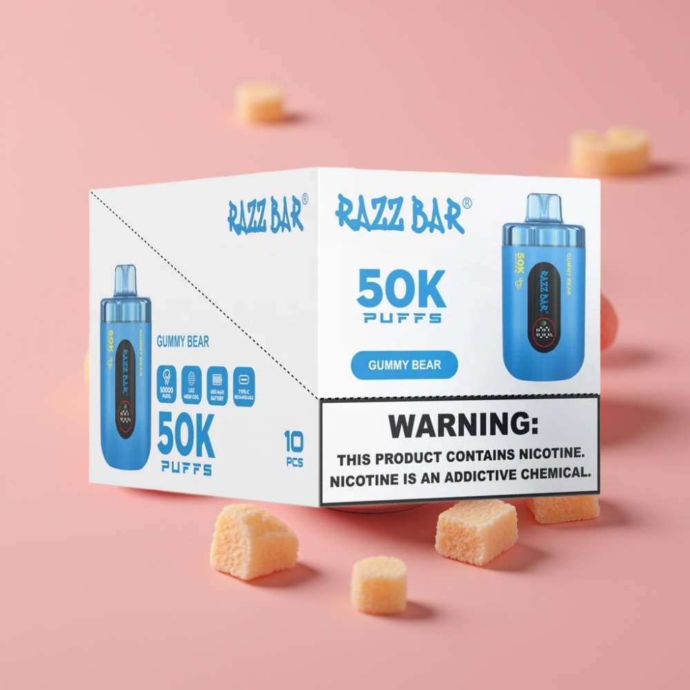 Razz Bar 50K Puffs Type-C充電式グミベア味